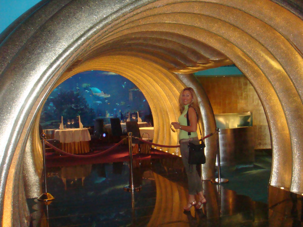 Dubai Burj al Arab interior underwater restaurant