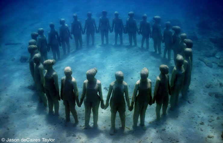 Mexico underwater park in cancun by Jason deCaires Taylor 