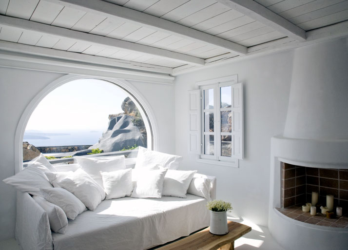 room of the Beautiful villa in Santorini Greece 5