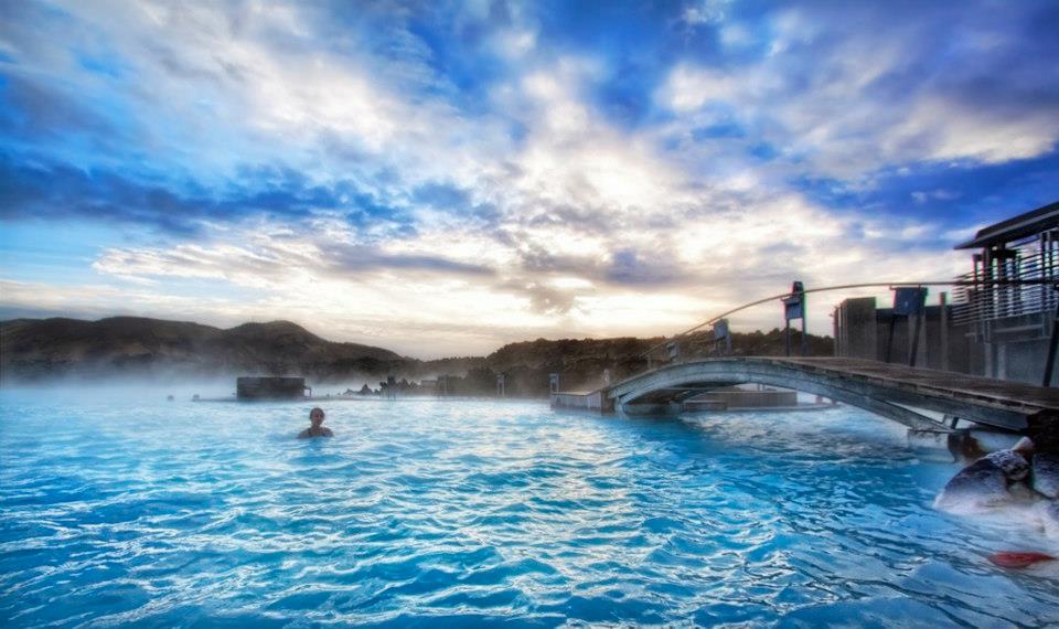 most beautiful natural pools Grindavík, Iceland.