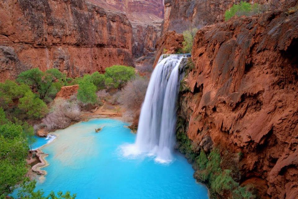 most beautiful natural pools Havasu Falls, Supai, Arizona