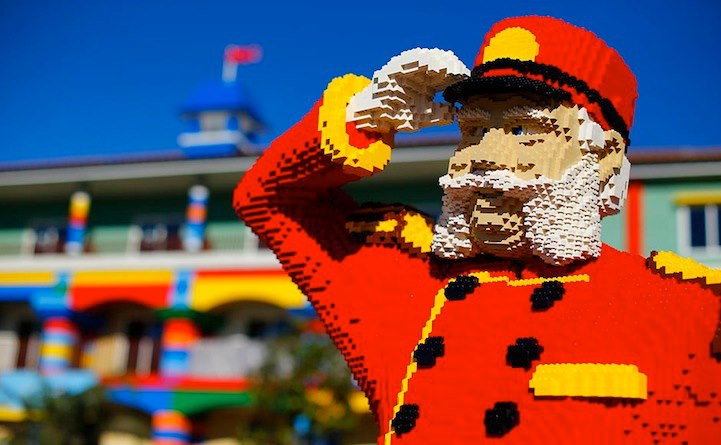unique hotel made of lego in US entrance