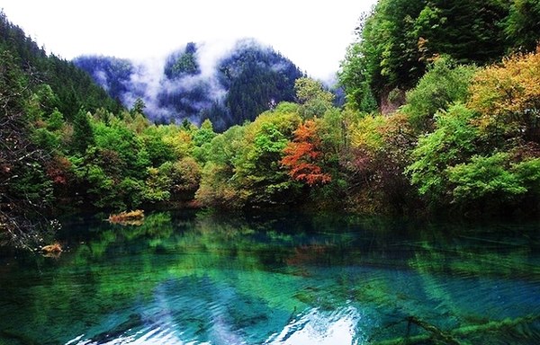  valley Jiuzhaigou -Valley of Nine Villages- is a spectacular national park-Sierra Min Shan, China 11