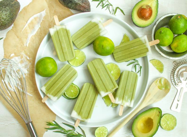 healthy homemade popsicles with avocado