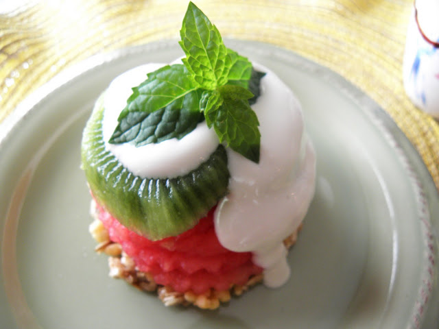 easy and refreshing watermelon benedict