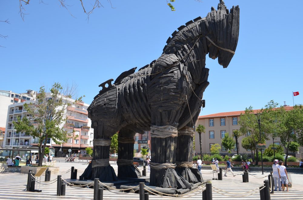 the Trojan horse used in the Brad Pitt Movie 
