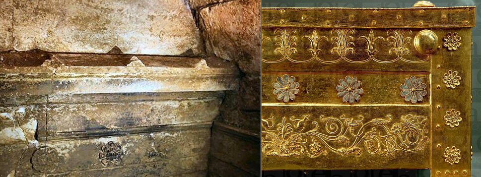 parallels between Verginas tombs and the new finds at Amphipolis, larnax