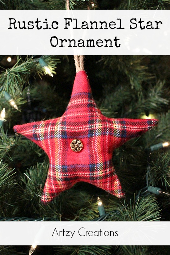 diy christmas ornament, fabric star