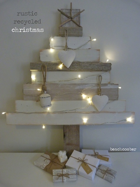 rustic recycled christmas tree 