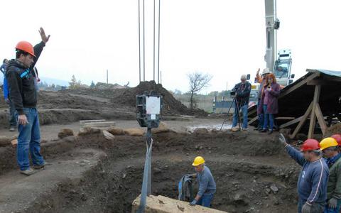 important archaeological discovery in Vergina, excavations