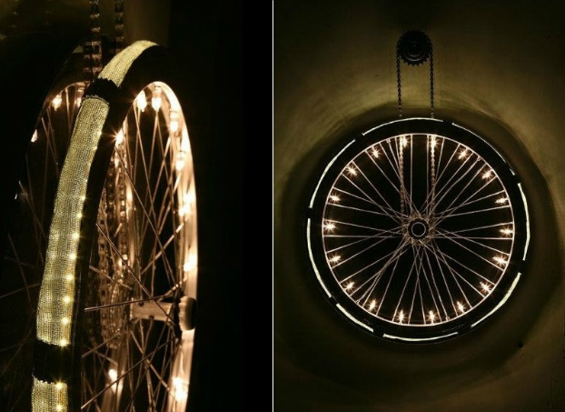 innovative lighting art, wheel light