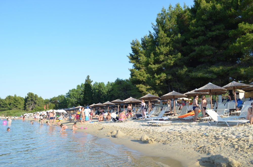 Greece Halkidiki Paliouri beach, best beach bar in Halkidiki, Kursaros