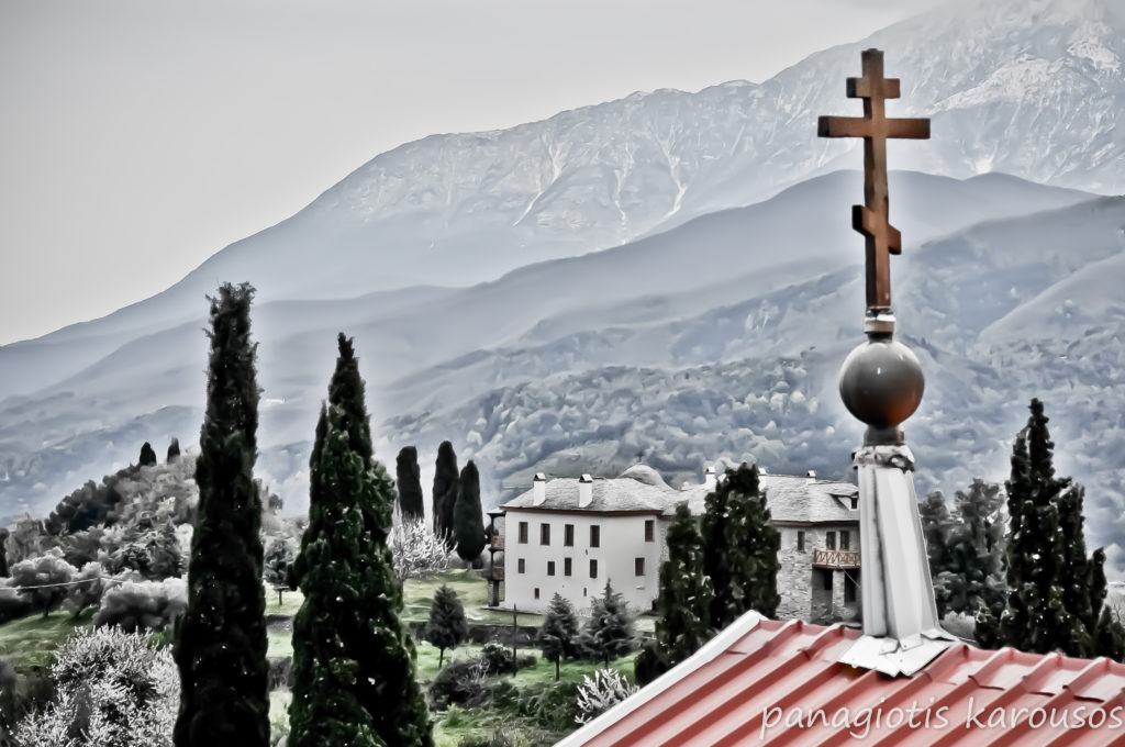 View of the Mount Athos, Chalkidiki