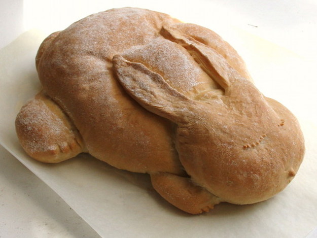 creative easter food ideas, bread bunny