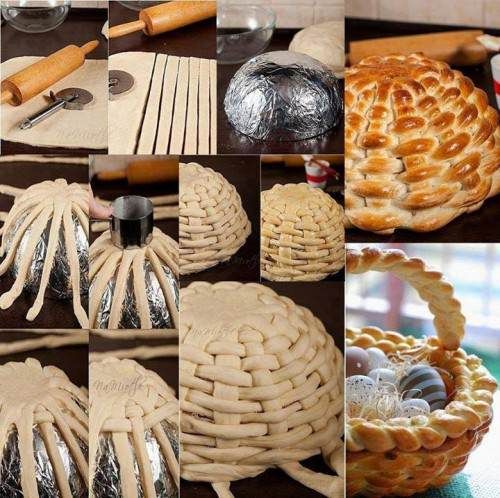 creative easter food ideas, basket bread 2