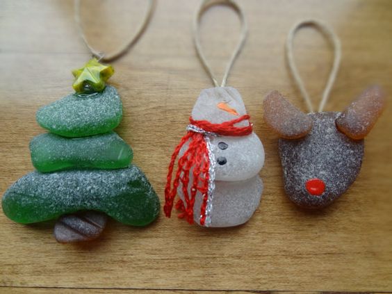 unusual holiday handmade crafts, beach glass