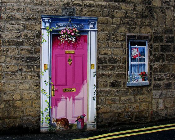 unusual and creative painted doors, Knaresborough