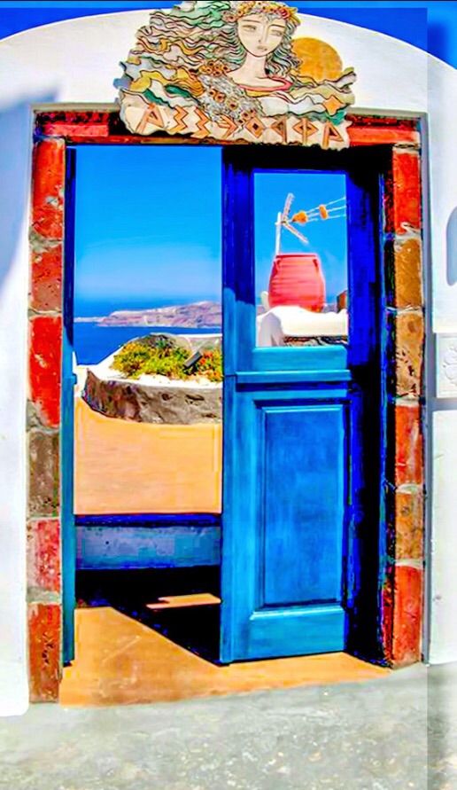 unusual and creative painted doors, Greece