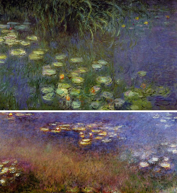 art history, the last paintings done by famous painters, Water Lillies