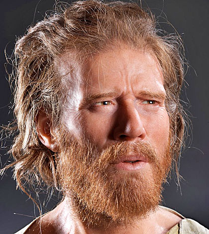 real faces of historical people, early neolithic man