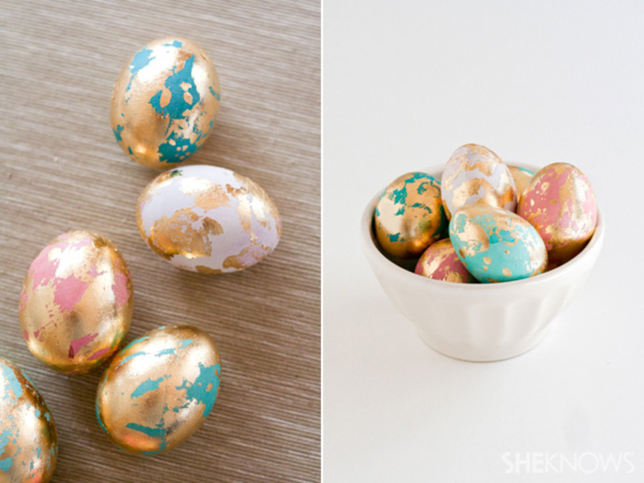 fun ways to dye easter eggs, golden