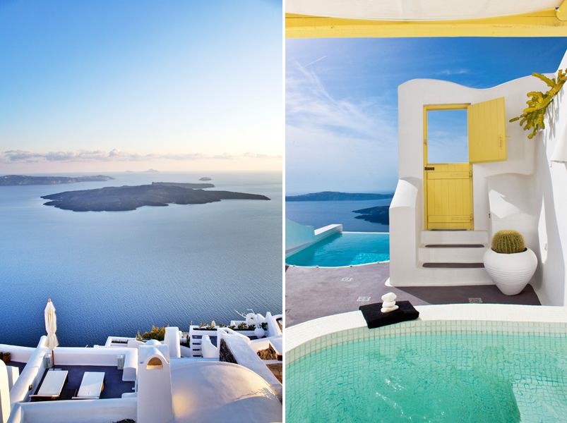 Luxury vacation in Greek island Santorini
