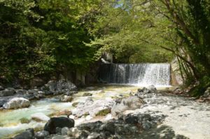 cold-water cataracts on the lovely gorge of the “Thermopotamos” river