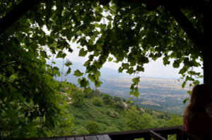 view from Agnandi, traditional Greek taverna in Old Agios Pandeleimon Village