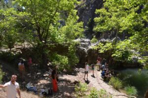 picnic at th beautiful lake in the forest of Kemerdere