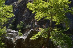 on the rock of the lake Kemerdere