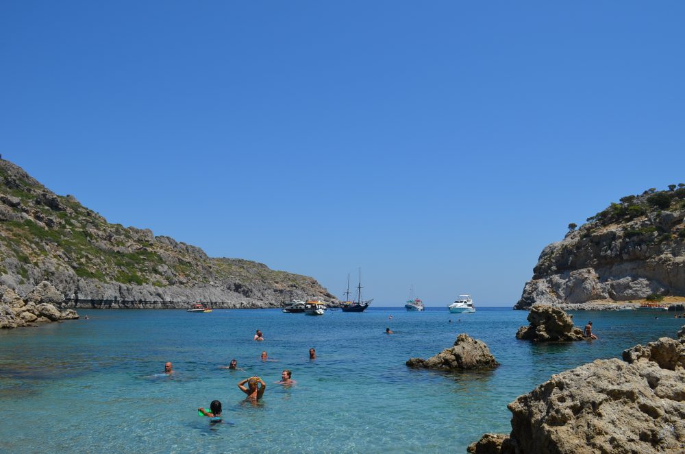 Best beaches of the Greek island Rhodes, Anthony Quinn