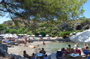 Best beaches of the Greek island Rhodes, amazing view of Kallithea beach 9