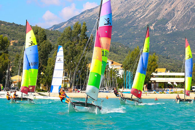 the most popular windsurfing spot in Greece, Vassiliki beach